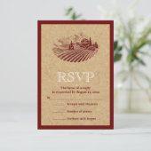 Vintage RSVP-Antwort RSVP Karte (Stehend Vorderseite)