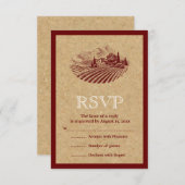 Vintage RSVP-Antwort RSVP Karte (Vorne/Hinten)