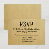 Vintage RSVP Card Mid Century Response Cards Karte (Vorne/Hinten)
