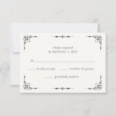 Vintage RSVP-Karte RSVP Karte (Rückseite)