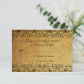 Vintage RSVP-Karte RSVP Karte (Stehend Vorderseite)