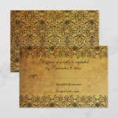 Vintage RSVP-Karte RSVP Karte (Vorne/Hinten)