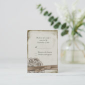 Vintage RSVP-Karte Terminkarte (Stehend Vorderseite)