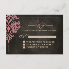 Vintage RSVP-Karten für Chalkboards RSVP Karte
