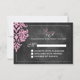 Vintage RSVP-Karten für Chalkboards RSVP Karte