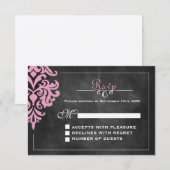 Vintage RSVP-Karten für Chalkboards RSVP Karte (Vorne/Hinten)