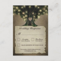 Vintage RSVP-Karten für Großvater-Eichenbaum