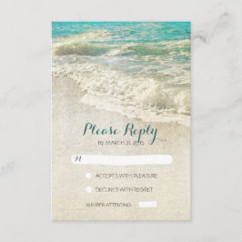 Vintage RSVP-Karten für Hochzeiten am Strand RSVP Karte