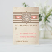 Vintage RSVP-Karten für Hochzeiten RSVP Karte (Stehend Vorderseite)