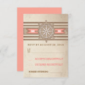 Vintage RSVP-Karten für Hochzeiten RSVP Karte (Vorne/Hinten)