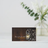 Vintage/Rück Camera Visitenkarte (Stehend Vorderseite)