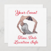 Vintage Rückbiegung Yoga Pose Thunder_Cove Einladung (Vorne/Hinten)