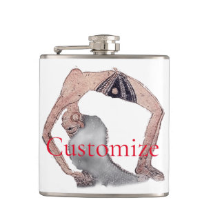 Vintage Rückbiegung Yoga Pose Thunder_Cove Flachmann