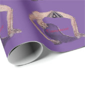 Vintage Rückbiegung Yoga Pose Thunder_Cove Geschenkpapier (Rolleneckpunkt)