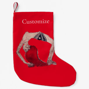 Vintage Rückbiegung Yoga Pose Thunder_Cove Kleiner Weihnachtsstrumpf