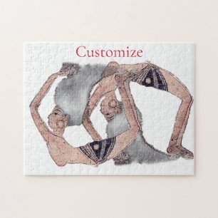 Vintage Rückbiegung Yoga Pose Thunder_Cove Puzzle