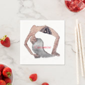 Vintage Rückbiegung Yoga Pose Thunder_Cove Serviette (Beispiel)