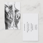 Vintage Rückenmuskel der Anatomie-| (circa 1852) | Visitenkarte (Vorne/Hinten)