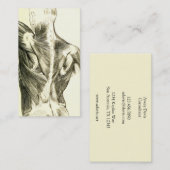 Vintage Rückenmuskel der Anatomie-| (circa 1852) Visitenkarte (Vorne/Hinten)