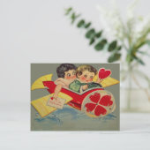 Vintage Rückflugflugkarte Feiertagspostkarte (Stehend Vorderseite)