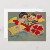 Vintage Rückflugflugkarte Feiertagspostkarte (Vorne/Hinten)