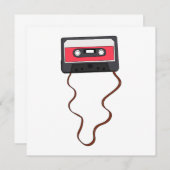 Vintage Rückgabe des Kassettenbands Einladung (Vorne/Hinten)