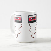 Vintage Rückgabe des Kassettenbands Kaffeetasse (Vorderseite Links)
