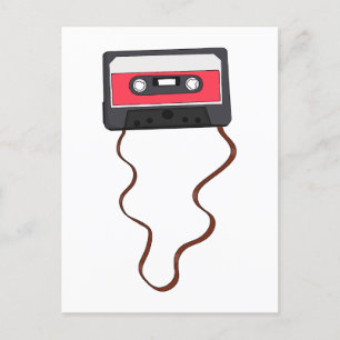 Vintage Rückgabe des Kassettenbands Postkarte