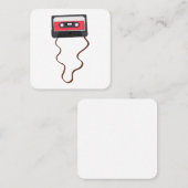 Vintage Rückgabe des Kassettenbands Quadratische Visitenkarte (Vorne/Hinten)