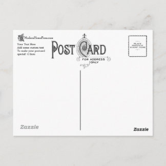 Vintage Rückseite der Postkarte - Extravagantes C-