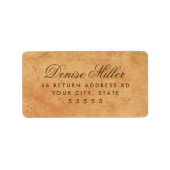 Vintage Rücksendeadresse aus Altpapier Adressaufkleber (Vorne)