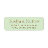 Vintage Rücksendeadresse der Grünen Antike (Vorne)