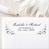 Vintage Rücksendeadresse der Kalligraphie geblüht (Insitu)