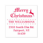 Vintage Rücksendeadresse für Weihnachten Permastempel (Design)
