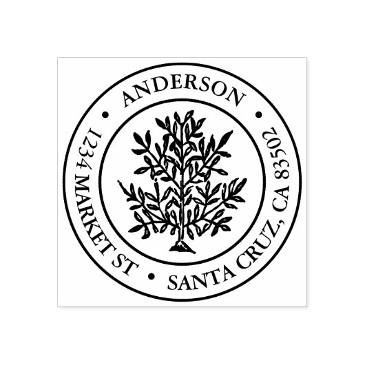 Vintage Rücksendeadresse Gummistempel (Prägung)