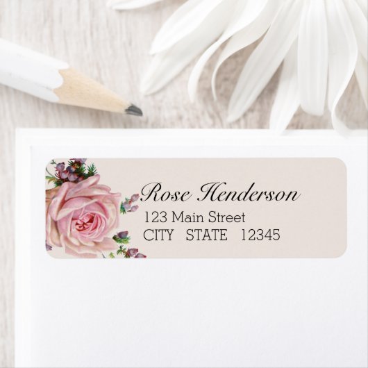 Vintage Rücksendeadresse in sanften romantischen R (Insitu)