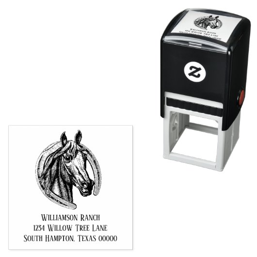 Vintage Rücksendeadresse Permastempel (Beispiel)