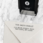 Vintage Rücksendeadresse Permastempel<br><div class="desc">Anpassen Sie den gesamten Text für eine benutzerdefinierte Briefmarke der Rücksendeadresse für eine Vintage Schreibmaschine für Einladungen und Karten.</div>