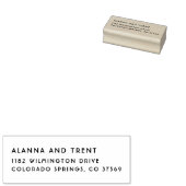 Vintage Rücksendeadresse Verlassen Briefmarke aus  Gummistempel (Stempel)