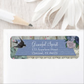 Vintage Rücksendeadresse von Bird Cobalt Craft (Insitu)