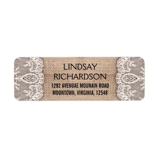 Vintage Rücksendeadressen-Aufkleber (Vorne)