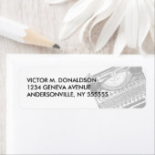 Vintage Rücksendeadressen-Aufkleber für Schreibmas (Insitu)