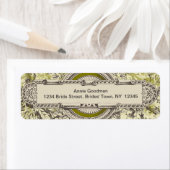 Vintage Rücksendeadressen-Aufkleber Grüngraue Crem (Insitu)