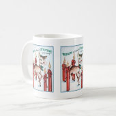 Vintage Rudolph Strutting-Tasse Kaffeetasse (Vorderseite Links)