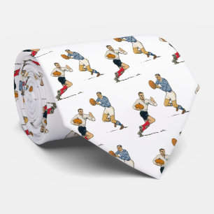 Vintage-Rugby-Design-Schlips Krawatte