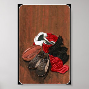 Vintage-Rugby-Plakat Poster