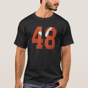 Vintage-Rugbyball-Mama 48 Jersey-Rugbyball T-Shirt