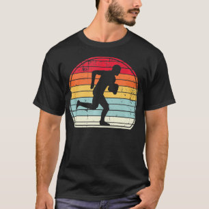 Vintage-Rugbyspieler Retro-Stil Farbe 70er 80er Sp T-Shirt