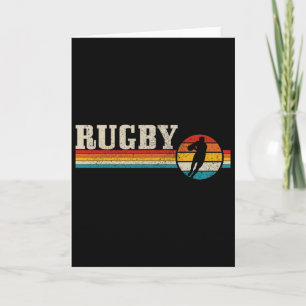 Vintage-Rugbyspieler Sport Retro Männer Jungen Fuß Karte