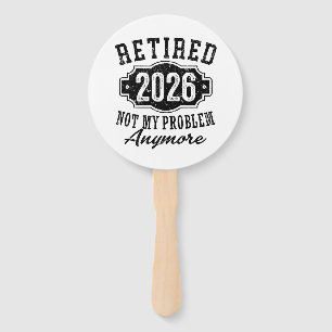 Vintage Ruhestand 2026 Meilenstein-Erreichungsabze Fächer